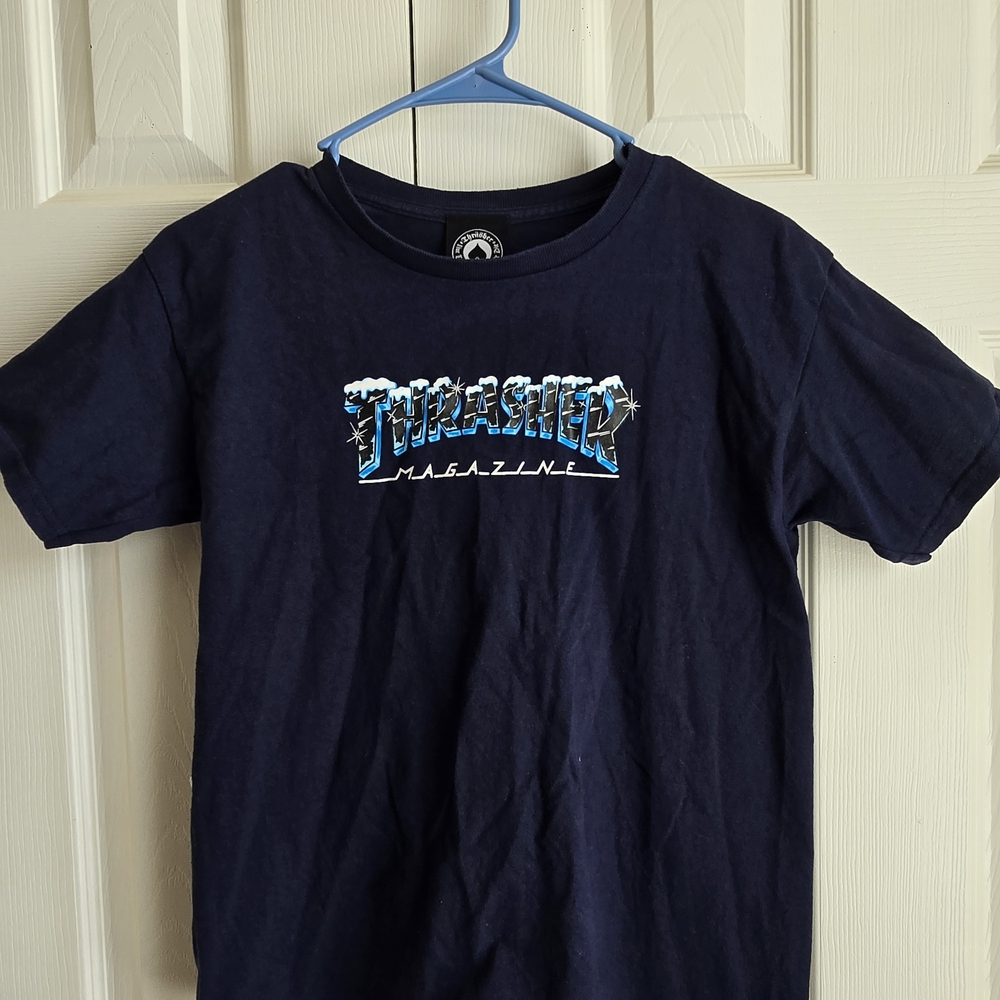 Thrasher Magazine Kids Navy Blue T-Shirt